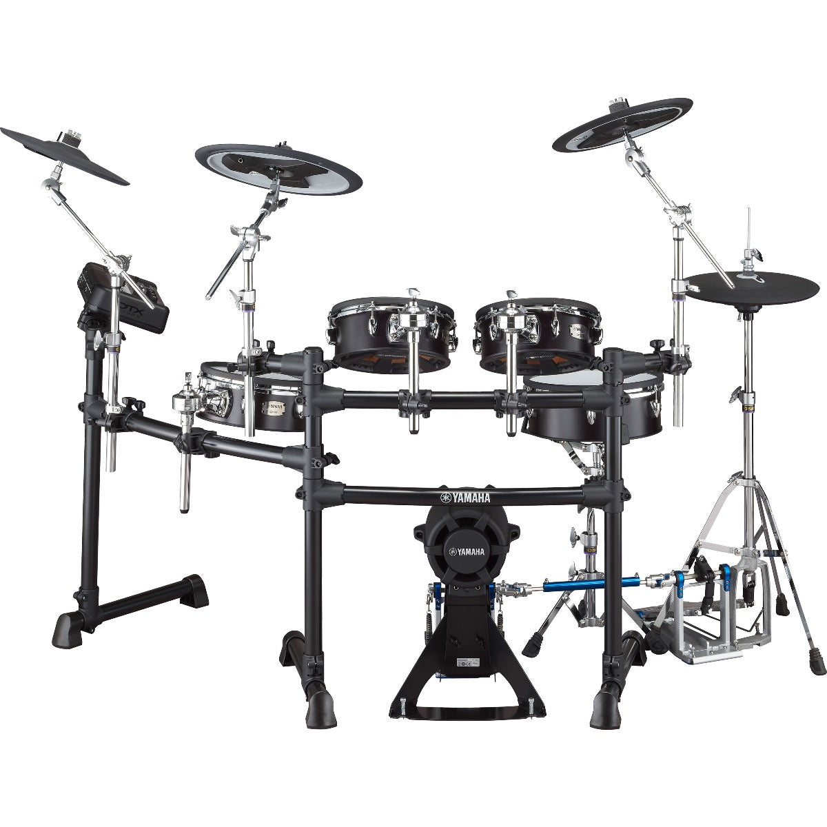 Front view of Yamaha DTX8K-X BF Electronic Drum Set - Black Forest