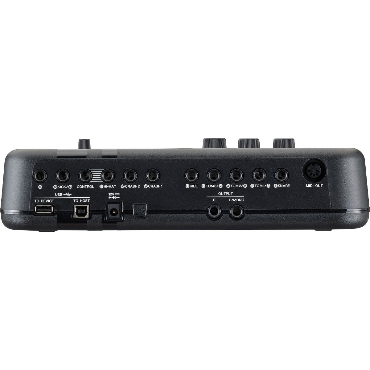Rear view of Top view of Yamaha DTX-PRO Drum Trigger Module