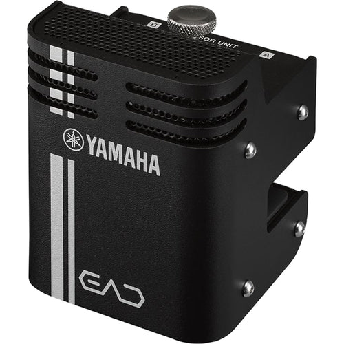 3/4 view of Yamaha EAD10 sensor showing front, top and right side