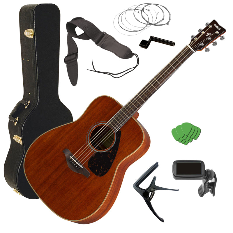 Yamaha FG850 Acoustic Guitar - Natural STAGE ESSENTIALS BUNDLE