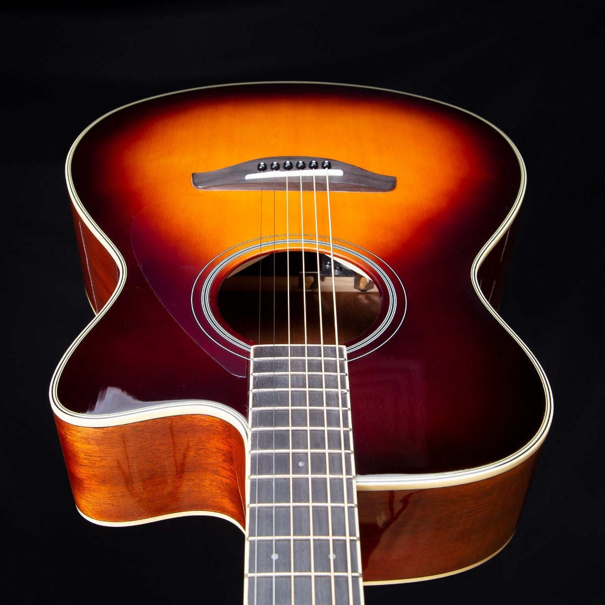 Yamaha FSC-TA TransAcoustic Guitar - Brown Sunburst view 9