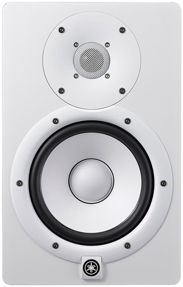 yamaha hs7 6.5" powered studio monitor speaker - white