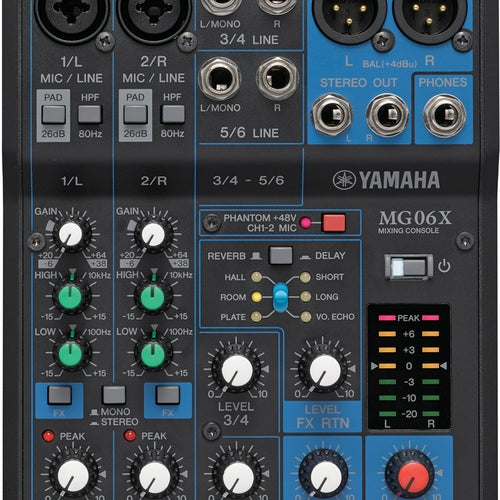 Yamaha MG06X 6-Channel Compact Stereo Mixer view 1