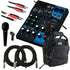 Collage of the components in the Yamaha MG06X 6-Channel Compact Stereo Mixer PERFORMER PAK bundle