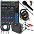 Collage of the components in the Yamaha MG12 12-Channel Compact Stereo Mixer PERFORMER PAK bundle