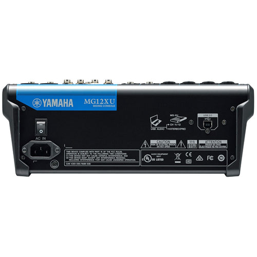 Yamaha MG12XU 12-Channel Compact Stereo Mixer and USB Audio Interface - View 3