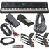 Collage showing components in Yamaha MODX8+ 88-Key Synthesizer Keyboard CABLE KIT
