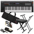 Collage image of the Yamaha MX49 Music Synthesizer - Black STAGE ESSENTIALS BUNDLE