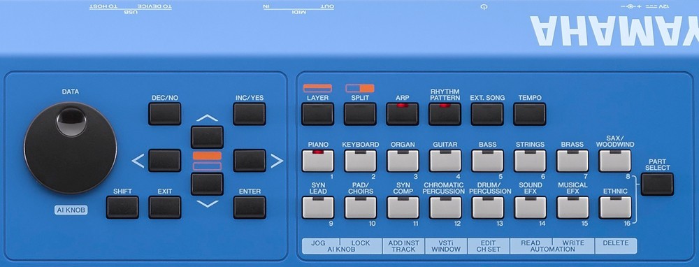 Yamaha MX49 Music Synthesizer - Blue STAGE ESSENTIALS BUNDLE