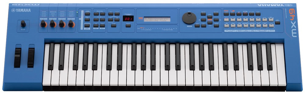 Yamaha MX49 Music Synthesizer - Blue STAGE ESSENTIALS BUNDLE