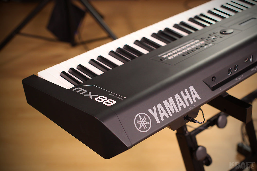 Yamaha MX88 Music Synthesizer - Black STAGE ESSENTIALS BUNDLE