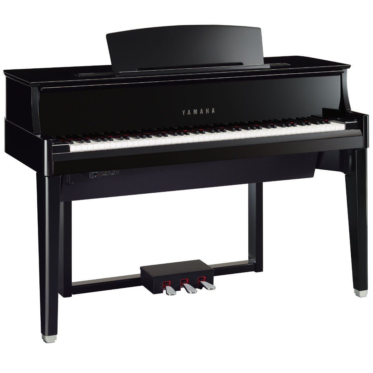 Yamaha AvantGrand N1X Hybrid Piano - Polished Ebony - Right angle