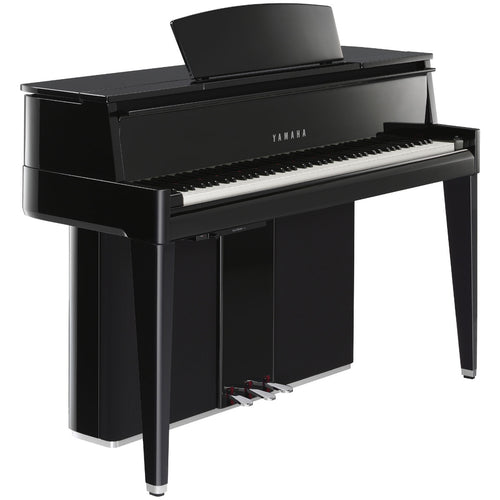 Yamaha AvantGrand N2 Hybrid Piano - Polished Ebony - Right angle catalog shot on white background