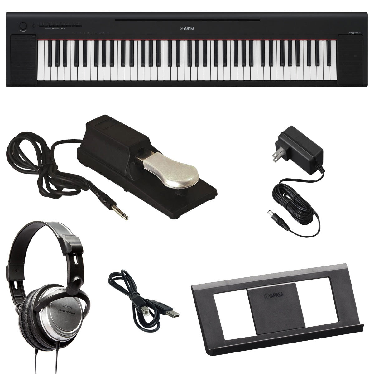 Yamaha Piaggero NP-35 76-Key Portable Keyboard - Black BONUS Yamaha Piaggero NP-35 76-Key Portable Keyboard - Black BONUS
