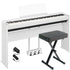 Collage image of the Yamaha P225WH Digital Piano - White HOME PAK