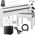 Collage image of the Yamaha P225WH Digital Piano - White COMPLETE HOME BUNDLE PLUS
