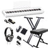 Collage image of the Yamaha P225WH Digital Piano - White KEY ESSENTIALS BUNDLE