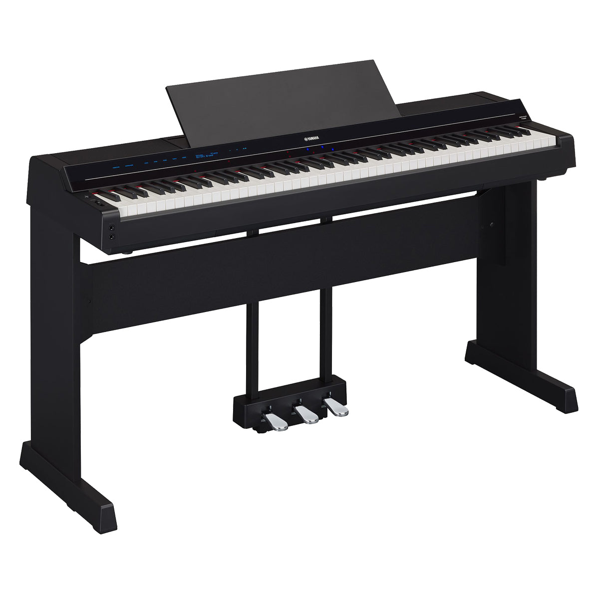Collage of everything that is included with the Yamaha P-S500 Digital Piano - Black HOME ESSENTIALS BUNDLE
