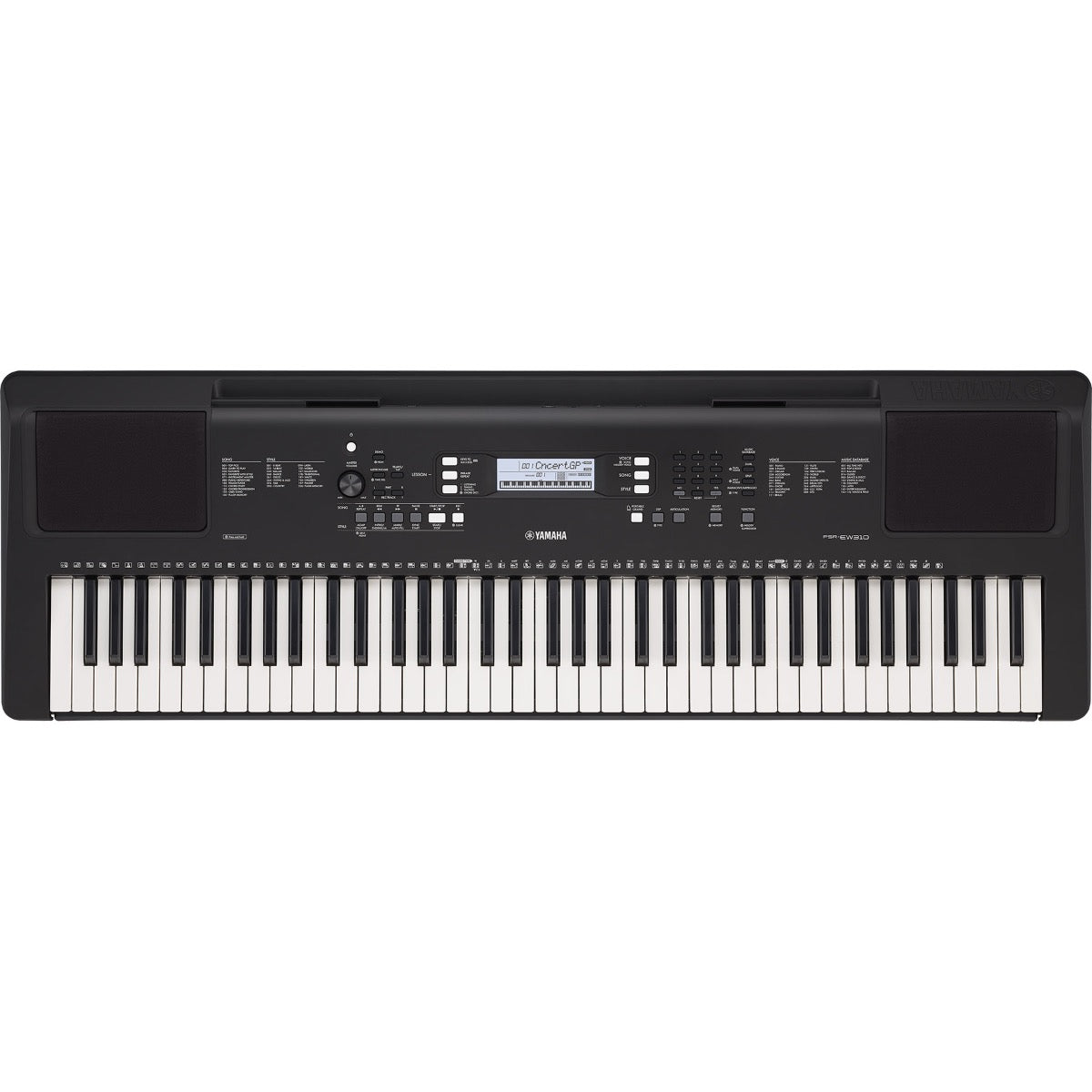 Top view of Yamaha PSR-EW310 Portable Keyboard