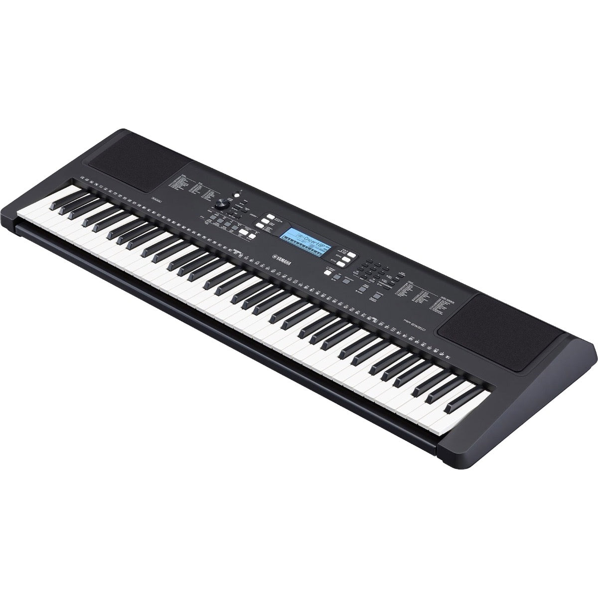 3/4 view of Yamaha PSR-EW310 Portable Keyboard showing top, front and right side