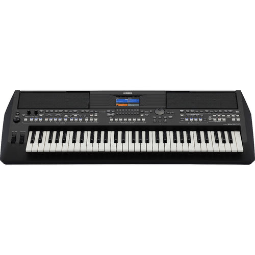 Perspective view of Yamaha PSR-SX600 Arranger Workstation Keyboard showing top and front