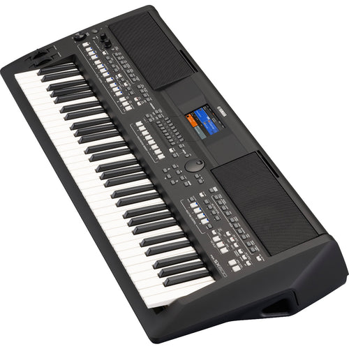 3/4 view of Yamaha PSR-SX600 Arranger Workstation Keyboard showing top, right side and front