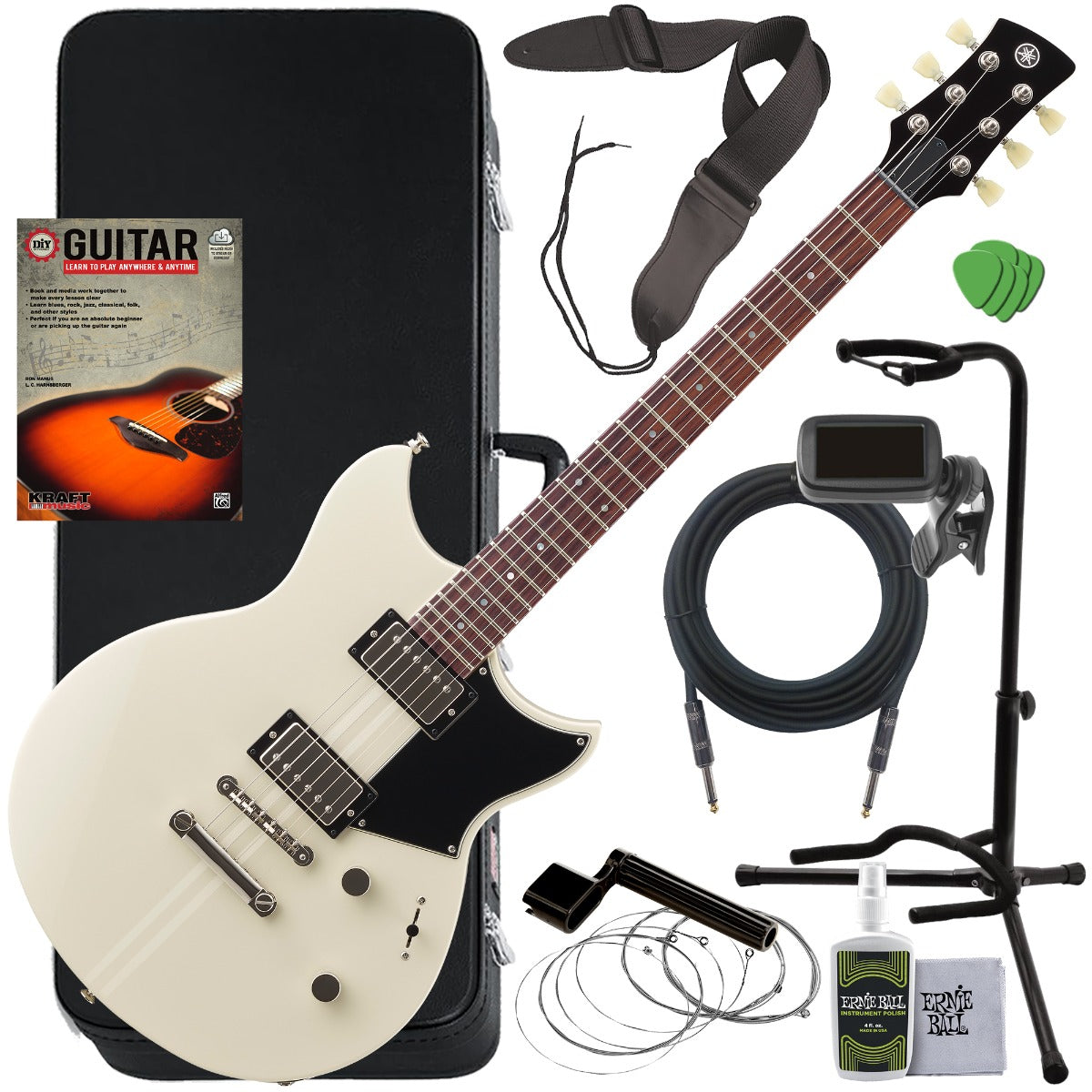 Yamaha RSE20 Revstar Element Electric Guitar - Vintage White COMPLETE GUITAR BUNDLE