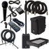 Collage of the components in the Yamaha STAGEPAS 1K MKII Portable PA System STAGE KIT bundle