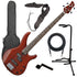 Collage image of the Yamaha TRBX174EW 4-string Bass Guitar - Root Beer BASS ESSENTIALS BUNDLE