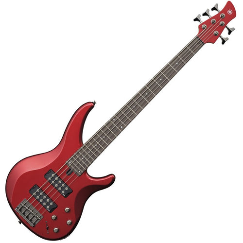 yamaha trbx305 5-string electric bass guitar - candy apple red