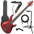Collage image of the Yamaha TRBX305 5-String Bass Guitar - Candy Apple Red BASS ESSENTIALS BUNDLE