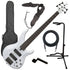 Collage image of the Yamaha TRBX305 5-String Electric Bass Guitar - White BASS ESSENTIALS BUNDLE