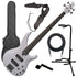 Collage image of the Yamaha TRBX504 4-String Bass Guitar - Translucent White COMPLETE BASS BUNDLE