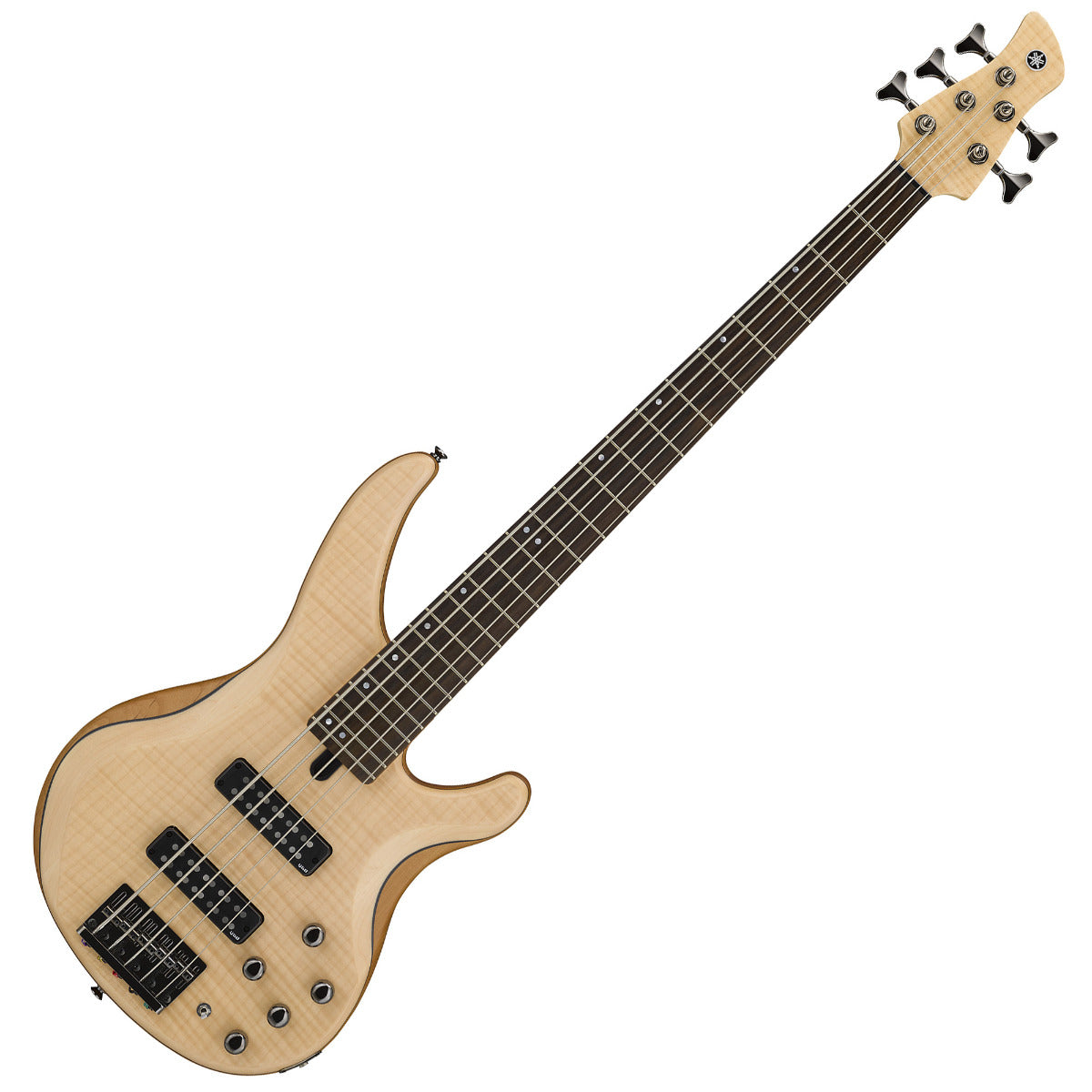 Yamaha TRBX605FM 5-String Bass Guitar - Natural Satin COMPLETE BASS BUNDLE