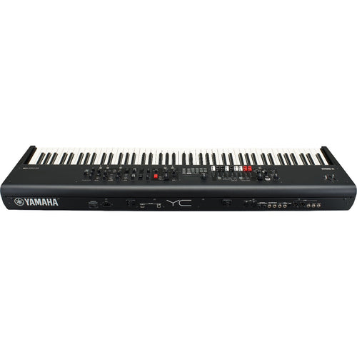 Perspective view of Yamaha YC88 88-Key Stage Keyboard and Organ showing rear and top