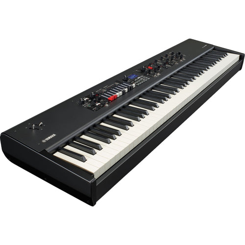 3/4 view of Yamaha YC88 88-Key Stage Keyboard and Organ showing top, left side and front