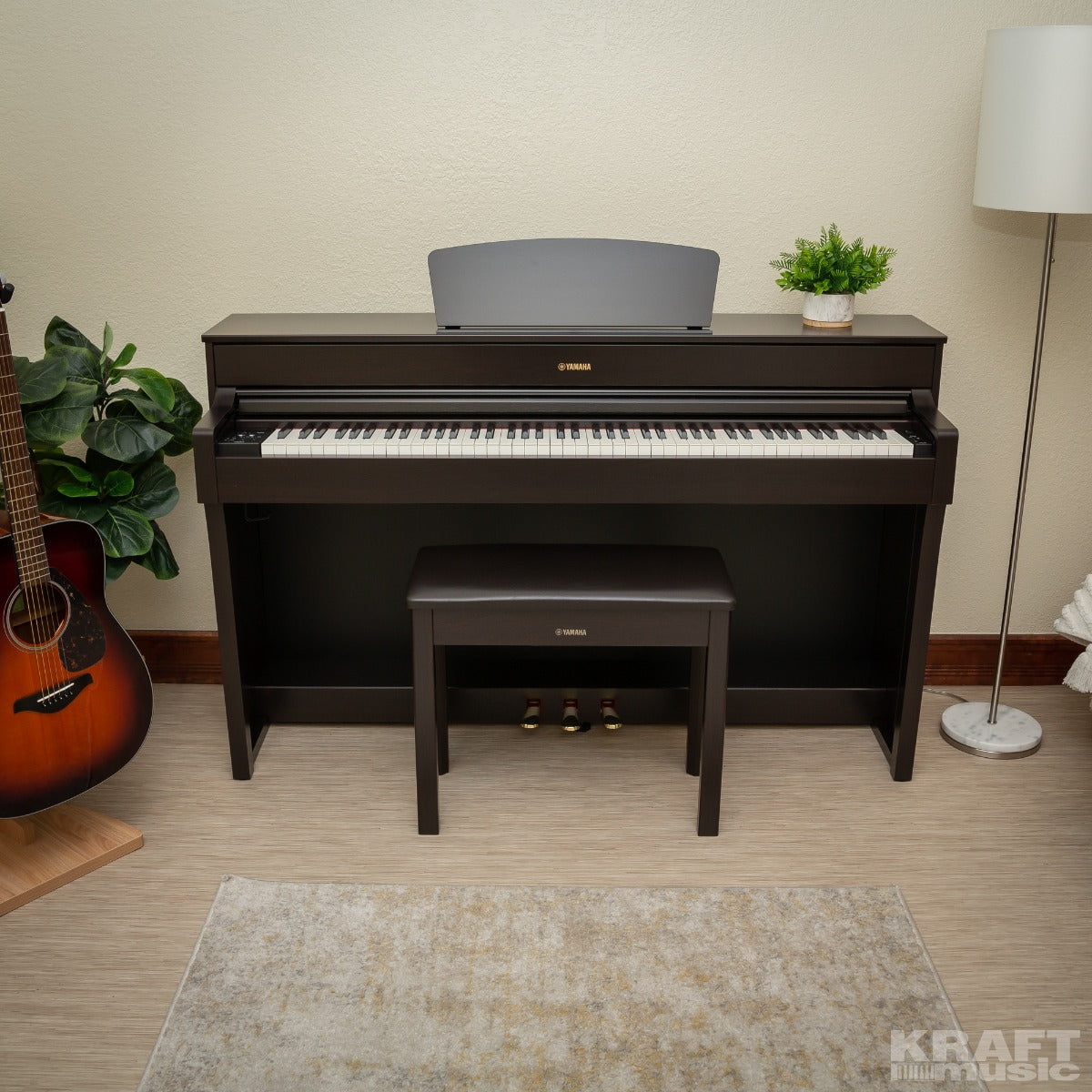  Yamaha YDP184 Arius Series Console Digital Piano with Bench,  Dark Rosewood : Musical Instruments