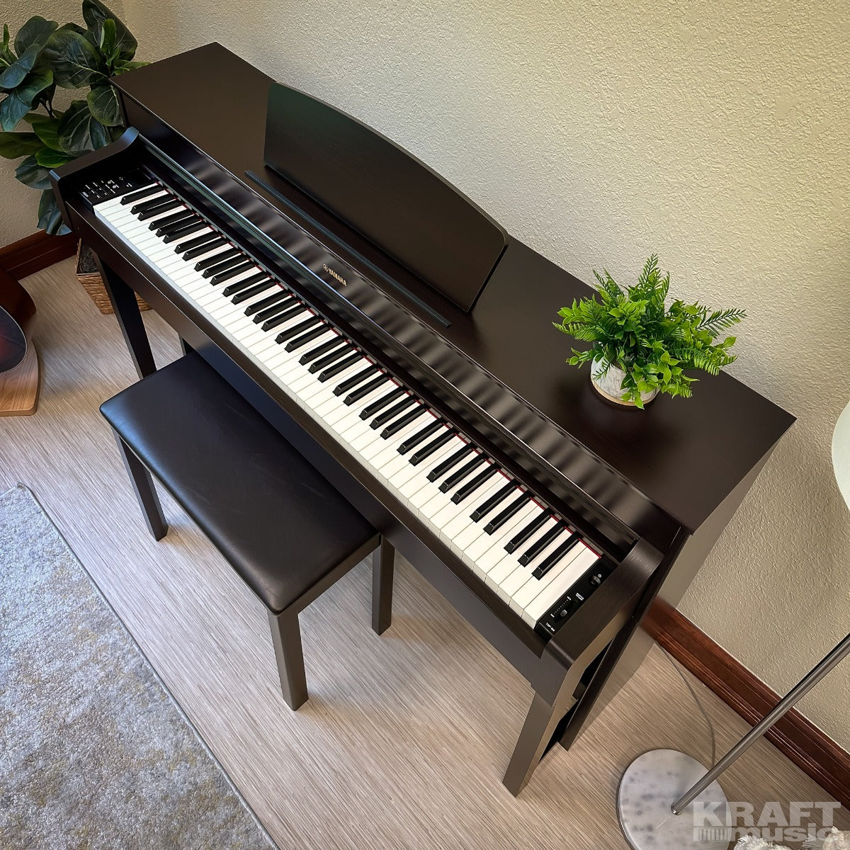 Yamaha Arius YDP-184 Digital Piano - Rosewood - Top View