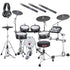 Collage image of the Yamaha DTX10K-M BF Electronic Drum Set - Black Forest DRUM ESSENTIALS BUNDLE