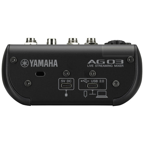 Yamaha AG03 MK2 Live Streaming Mixer and Interface - Black view 3