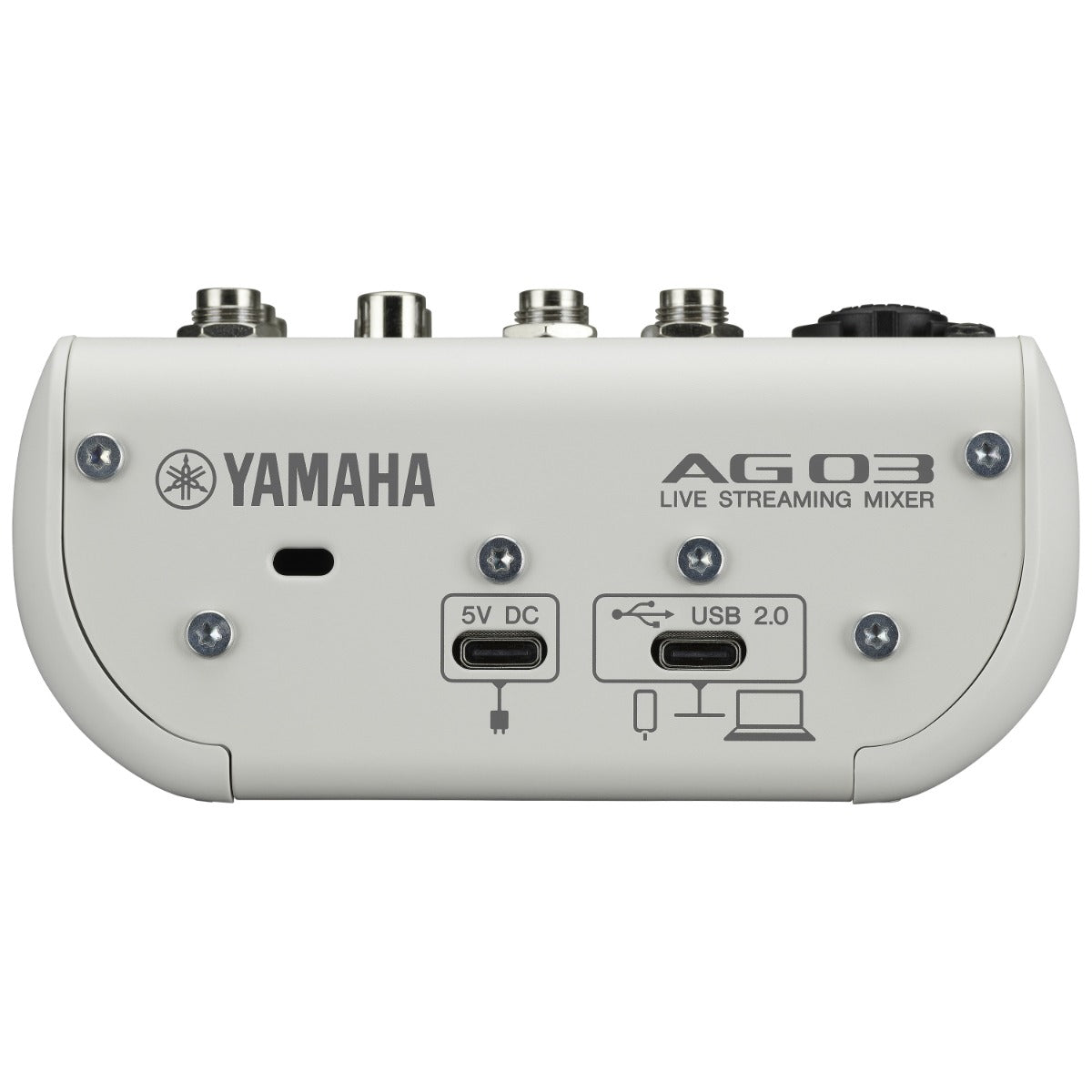 Yamaha AG03 MK2 Live Streaming Mixer and Interface - White view 3