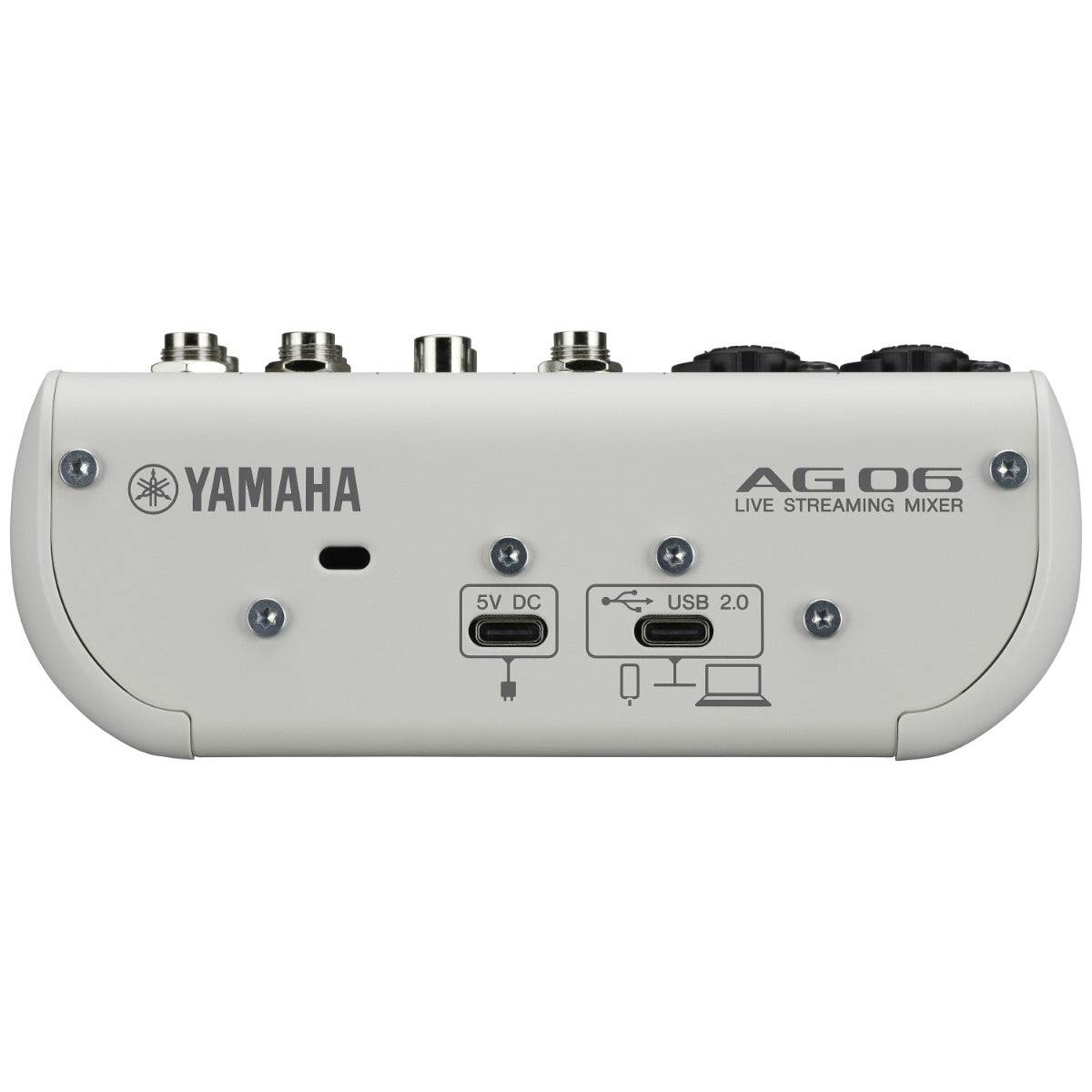 Yamaha AG06 Mk2 Live Streaming Mixer and USB Audio Interface - White view 3