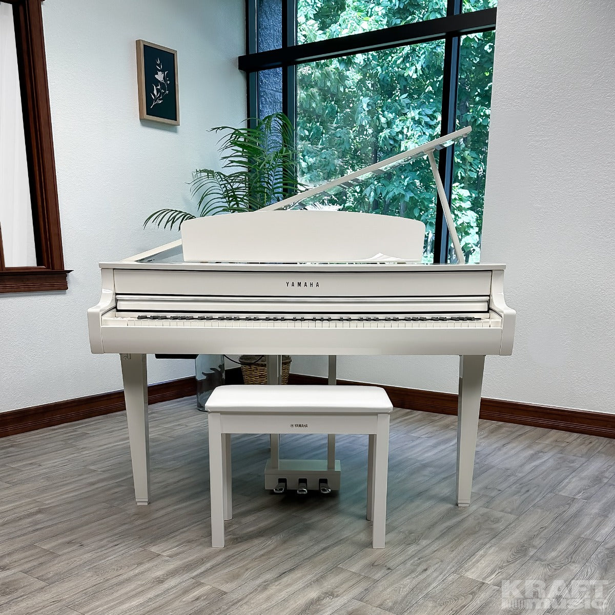 Yamaha Clavinova CLP-765GP Digital Piano - Polished White - Front