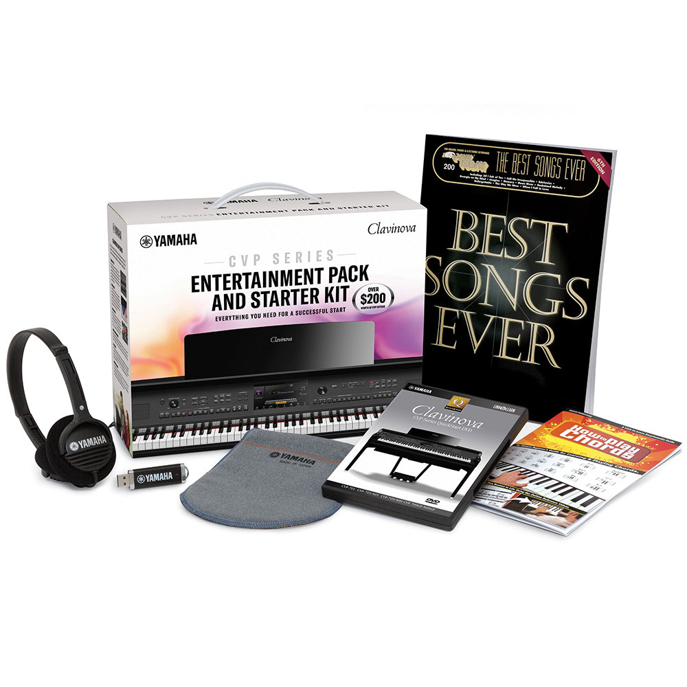 Image of Yamaha CVP Series Entertainment Pack & Starter Kit box with contents
