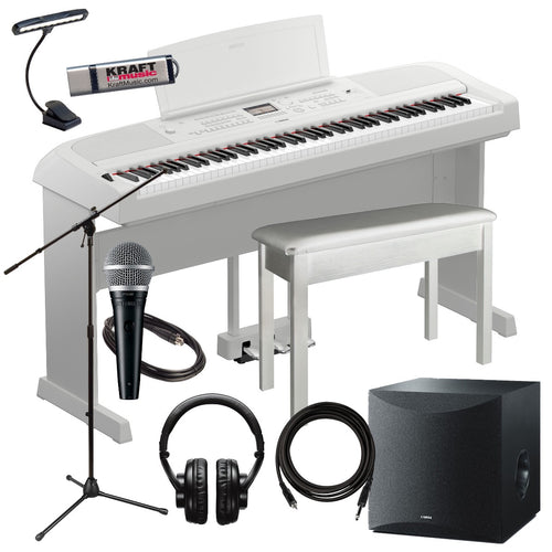 Yamaha L-300WH support pour piano numérique blanc DGX-670WH