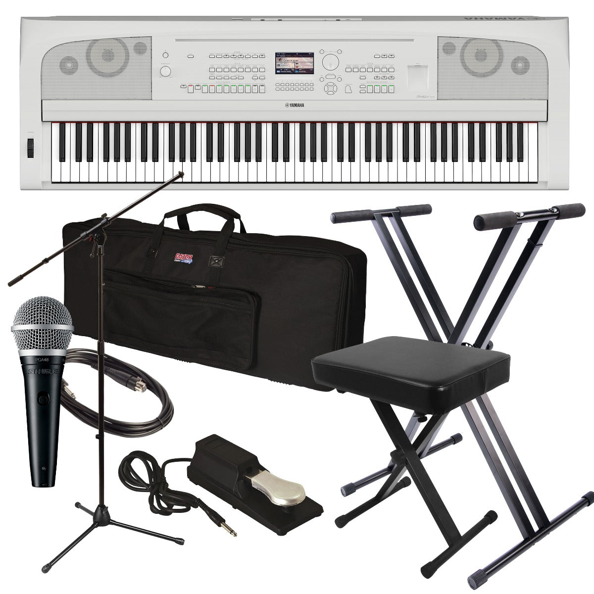 Yamaha DGX-670 Portable Grand Digital Piano - White STAGE Yamaha DGX-670 Portable Grand Digital Piano - White STAGE