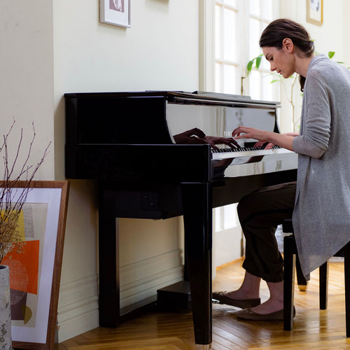 Yamaha AvantGrand N1X Hybrid Piano - Polished Ebony - Style Shot 2